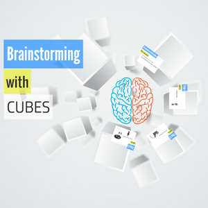 brainstorming with cubes