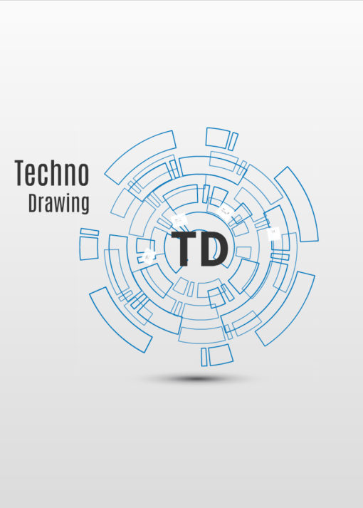 Techno drawing Prezi template